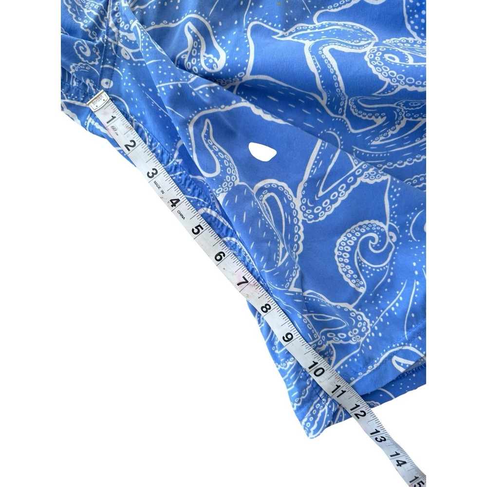 Vilebrequin Octopus Print Swim Trunks Mens XXL Light Blue & White Swimsuit 2XL - Picture 3 of 5